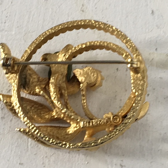 Vintage 1966 Sarah Coventry "Jade Garden" Pearl Brooch/Pin - Picture 5 of 9